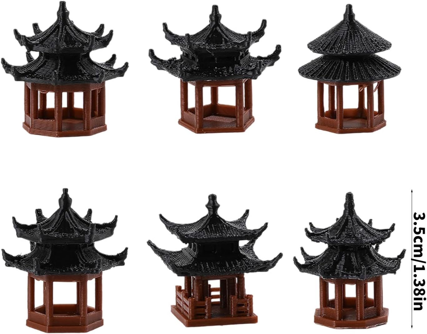 Friendly Chinese Architecture Model Pagoda Statues Set Cultural Home Decoration Art Piece Building Model Set