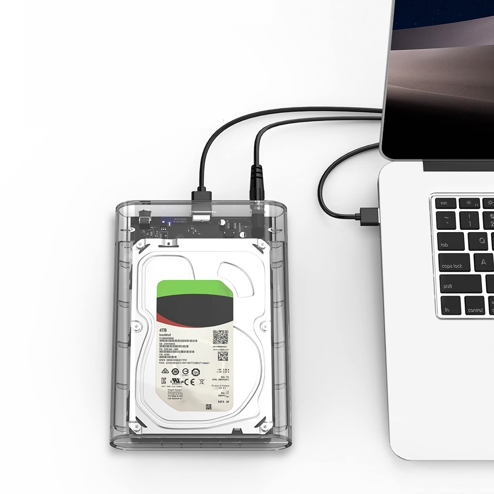 Obudowa Dysku Twardego, 3.5 ''HDD USB3.0 Do Obudowy Dysku Twardego SATA Do 2.5/3.5 Cala HDD SSD Box Adapter HD, Obsługa UASP, Obsługa Dużej Pojemności 8 TB