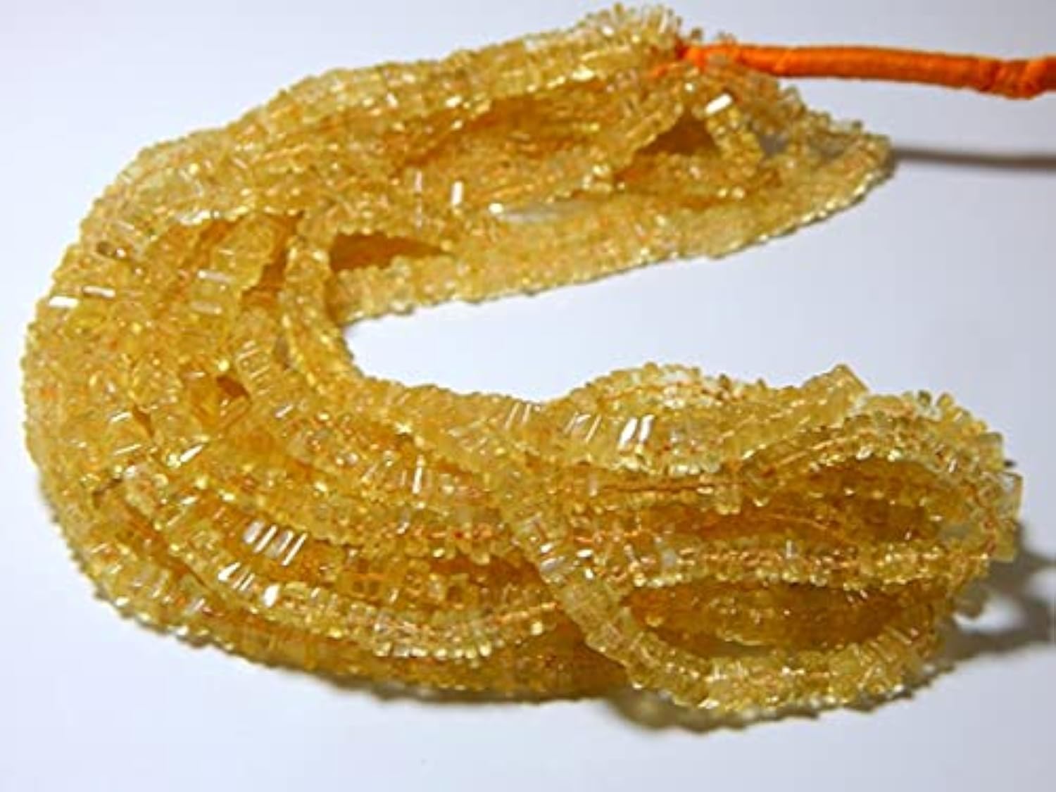 Citrine perles de qualité gemme naturelle et finitions lisses pour haute joaillerie