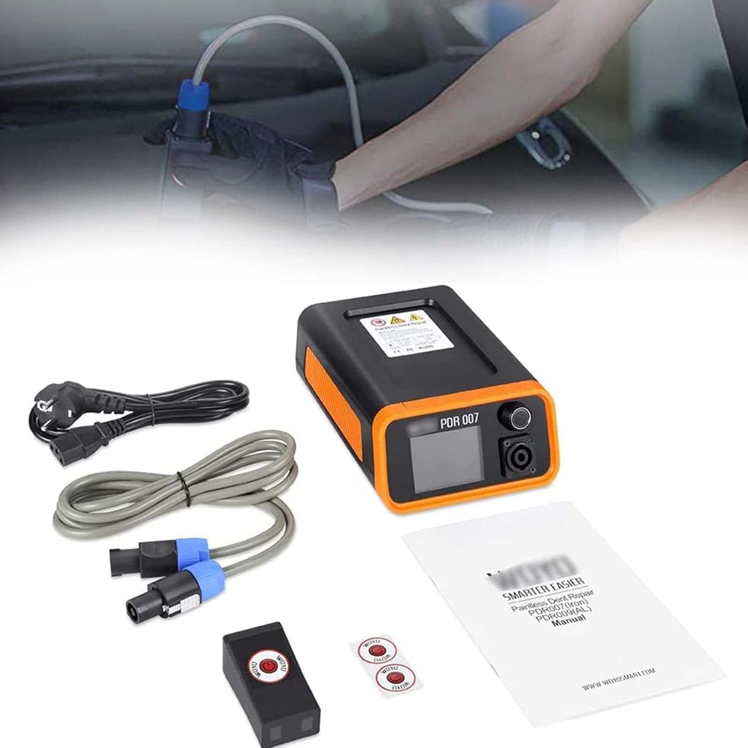 Electromagnetic Induction Car Dent Repair Kit, Digital Display Auto Body Dent Remover Tools, Paintless Dent Puller Set for Effective Damage Restoration