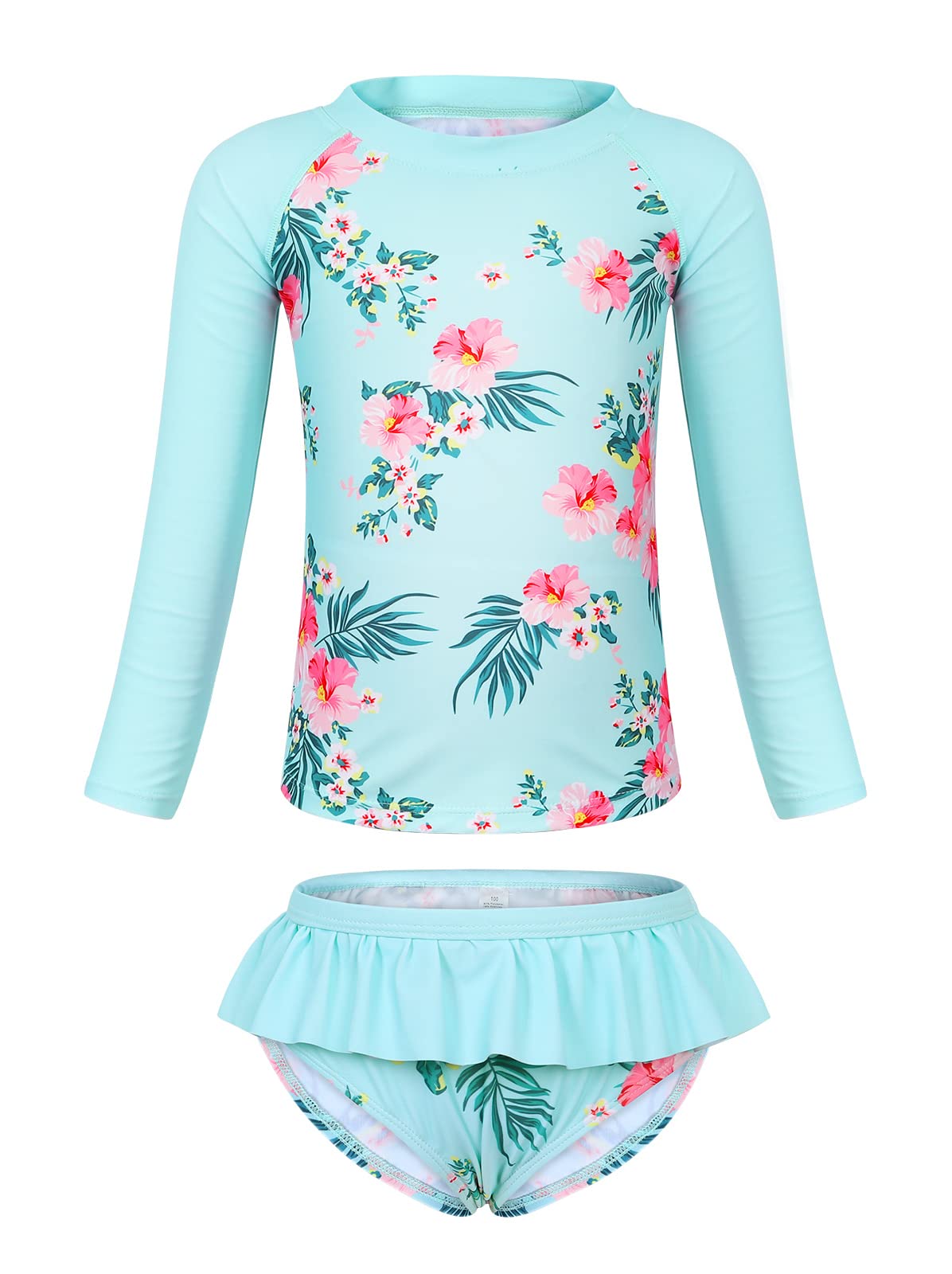 Buy Girls One Piece Guard Swimwear with Cap Kids Unicorn Swimming