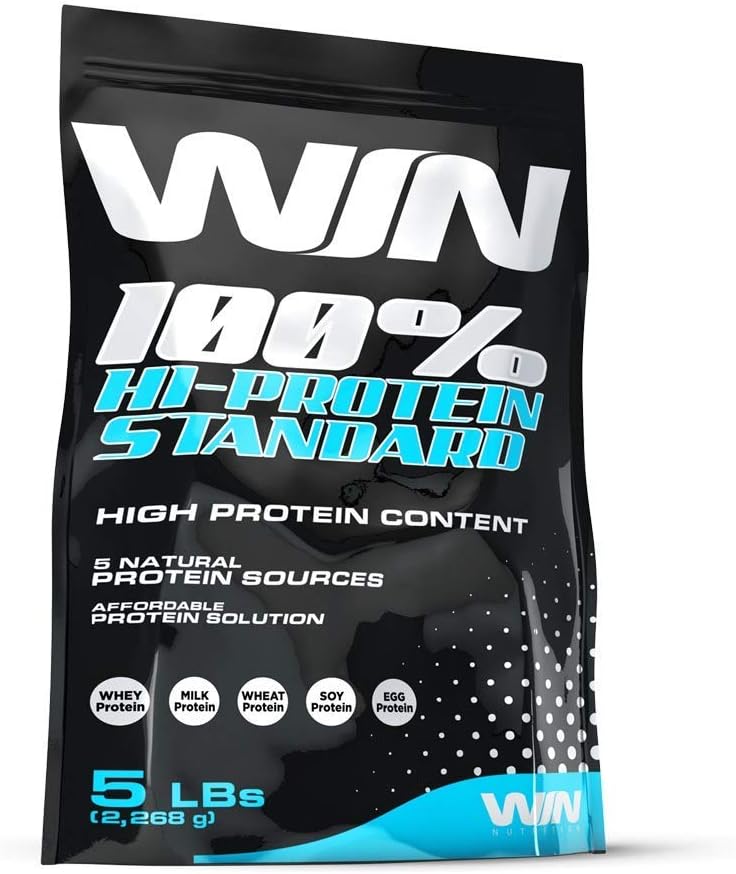 WIN Nutrition 100% Hi-Protein Standard Improved Flavour 5lbs (2268g) Vanilla