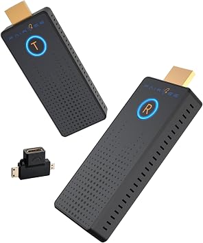 HDMI Wireless, FAIRBEE 4K Wireless HDMI Transmitter and Receiver, Plug & Play, 98FT Wireless Transmission for Video/Audio-Laptop Streaming, PC, Projector, TV WH200White
