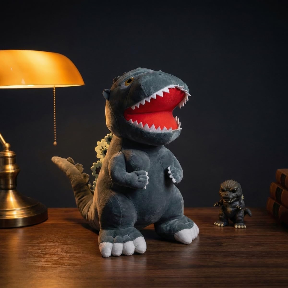 16.5in Monster Kaiju Godzi-Dinosaur Plush, Soft Stuffed Giant Monster Doll, Classic Movie Style Plushie for Adults, Collectors, and Home Decor
