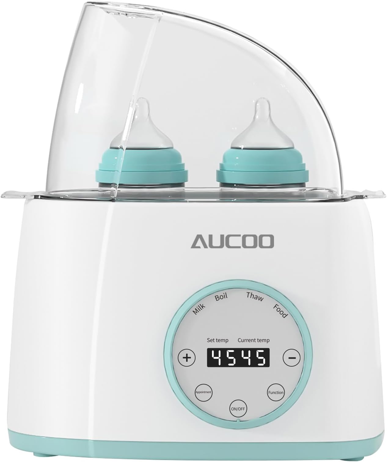 Aucoo Bottle Warmers for All Bottles 7-in-1 Baby Bottle Warmer,Portable Double Bottle Warmer for Twins for Warming Milk, Breastmilk, Baby Food