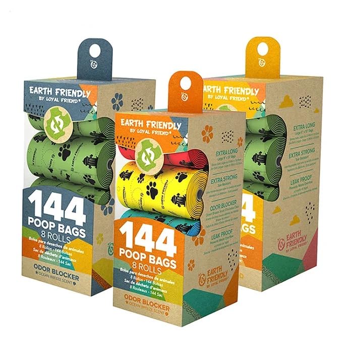 Image of Enorme Dog Poop Bags, 100% Leak-Proof Extra-Thick Pet Waste Bags for Big and Small Dogs, puppy essentials, Biodegradable, Lavender Scented, 144 Counts