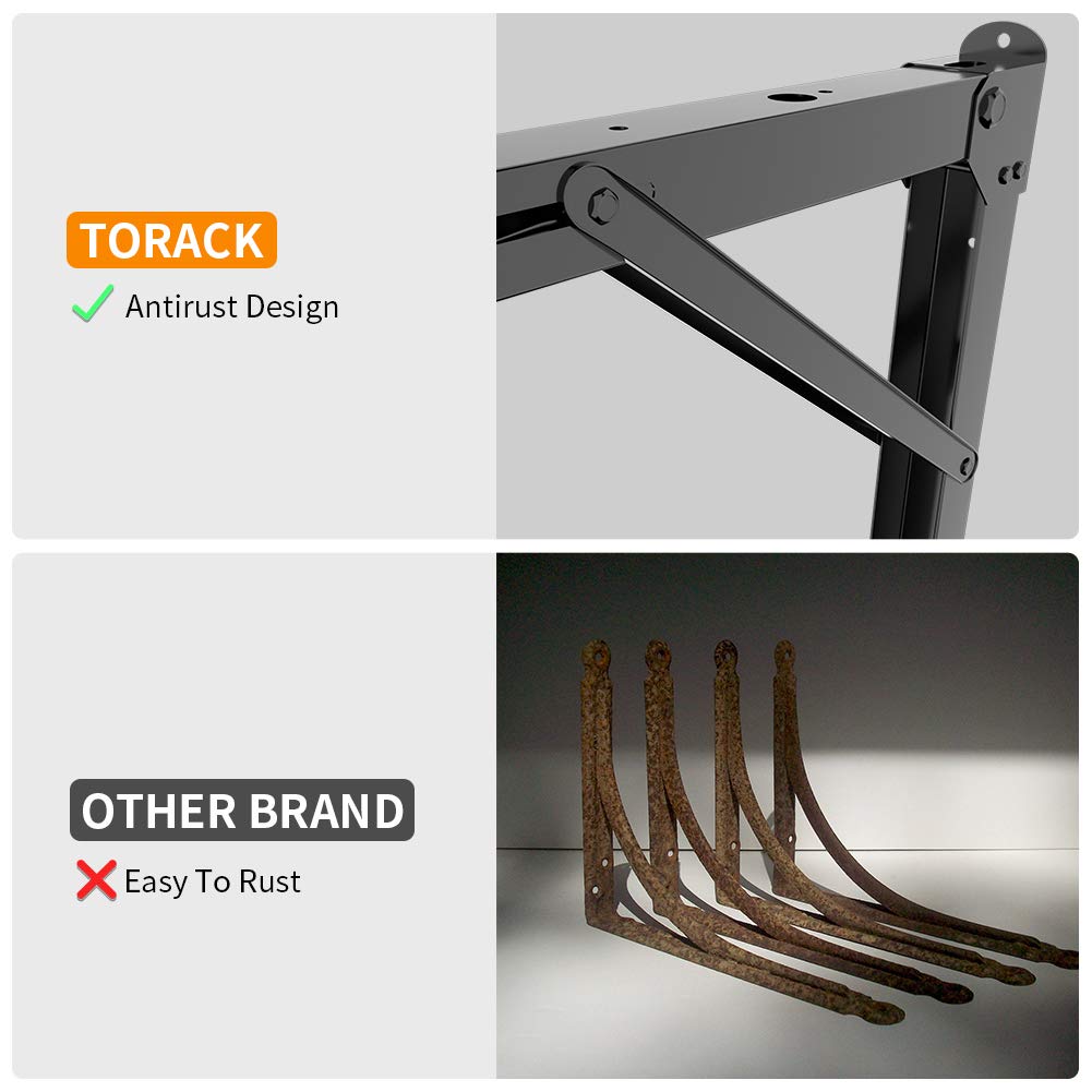 Buy TORACK Folding Shelf Brackets Heavy Duty, 24inch Stainless Steel