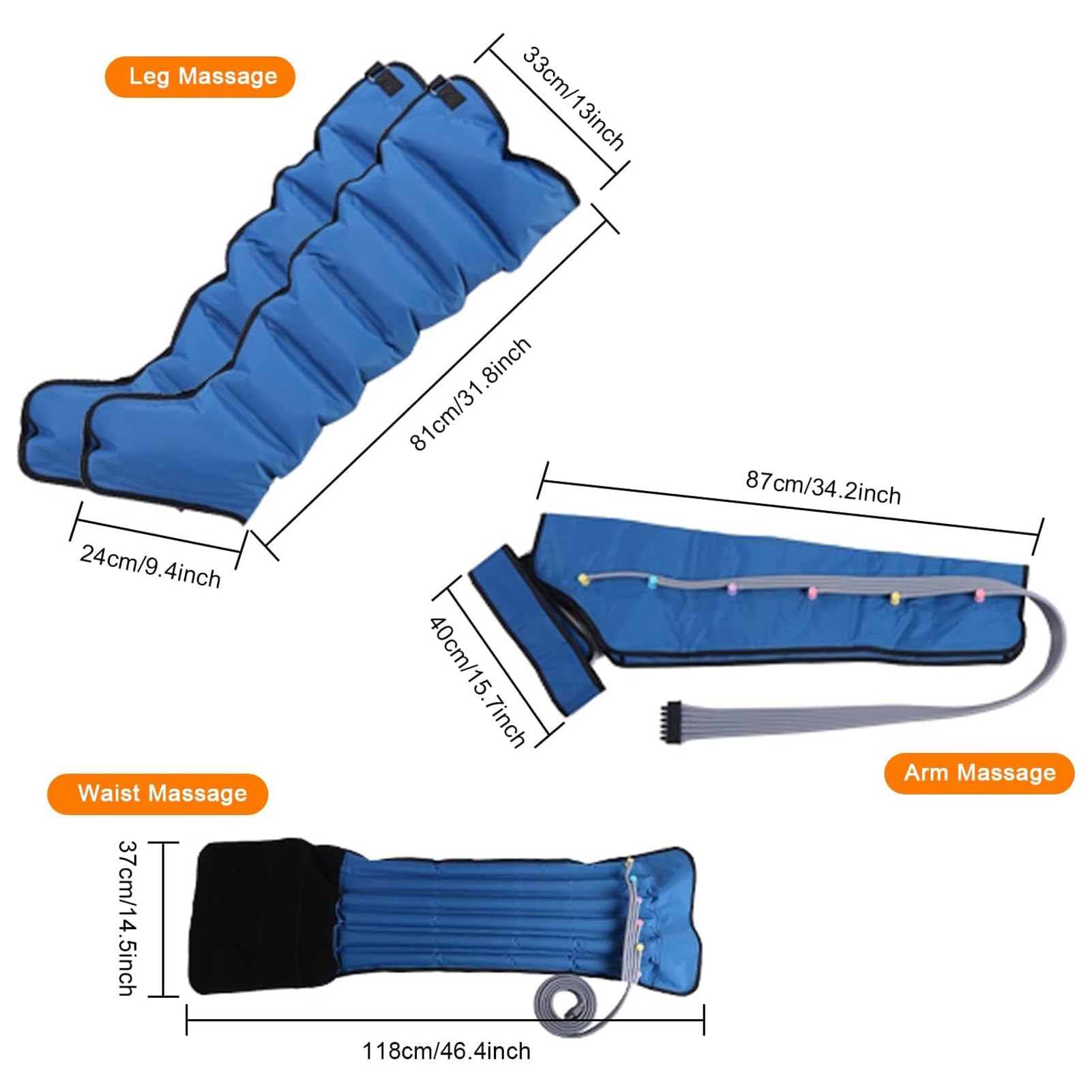 Massaggiatore per il drenaggio linfatico, massaggiatori elettrici per piedi e gambe, allevia il dolore alle gambe con il drenaggio linfatico, migliora la circolazione, per la circolazione, b