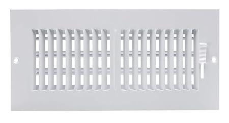 Accord ABSWWH2104 Sidewall/Ceiling Register with 2-Way Design, 10-Inch x 4-Inch(Duct Opening Measurements), White