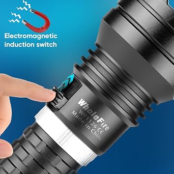 10000 Lumens Scuba Diving Torch, XHP70 Professional Dive Light | 50 Meter / 164 Feet Underwater Flashlight IPX8 Waterproof LED Submarine Lights for Under Water Deep Sea Cave at Night [Energy Class A+]