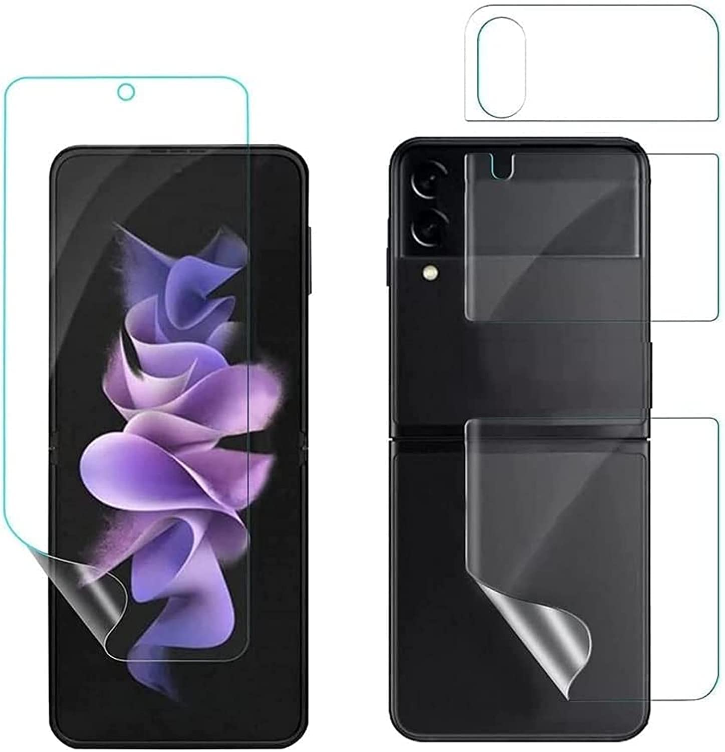 Muzz samsung Galaxy Z Flip 4 5G Screen Protector, High Definition (HD) Ultra Thin Scratch Proof Front & Back Protector for Z Flip 4 5G 2022