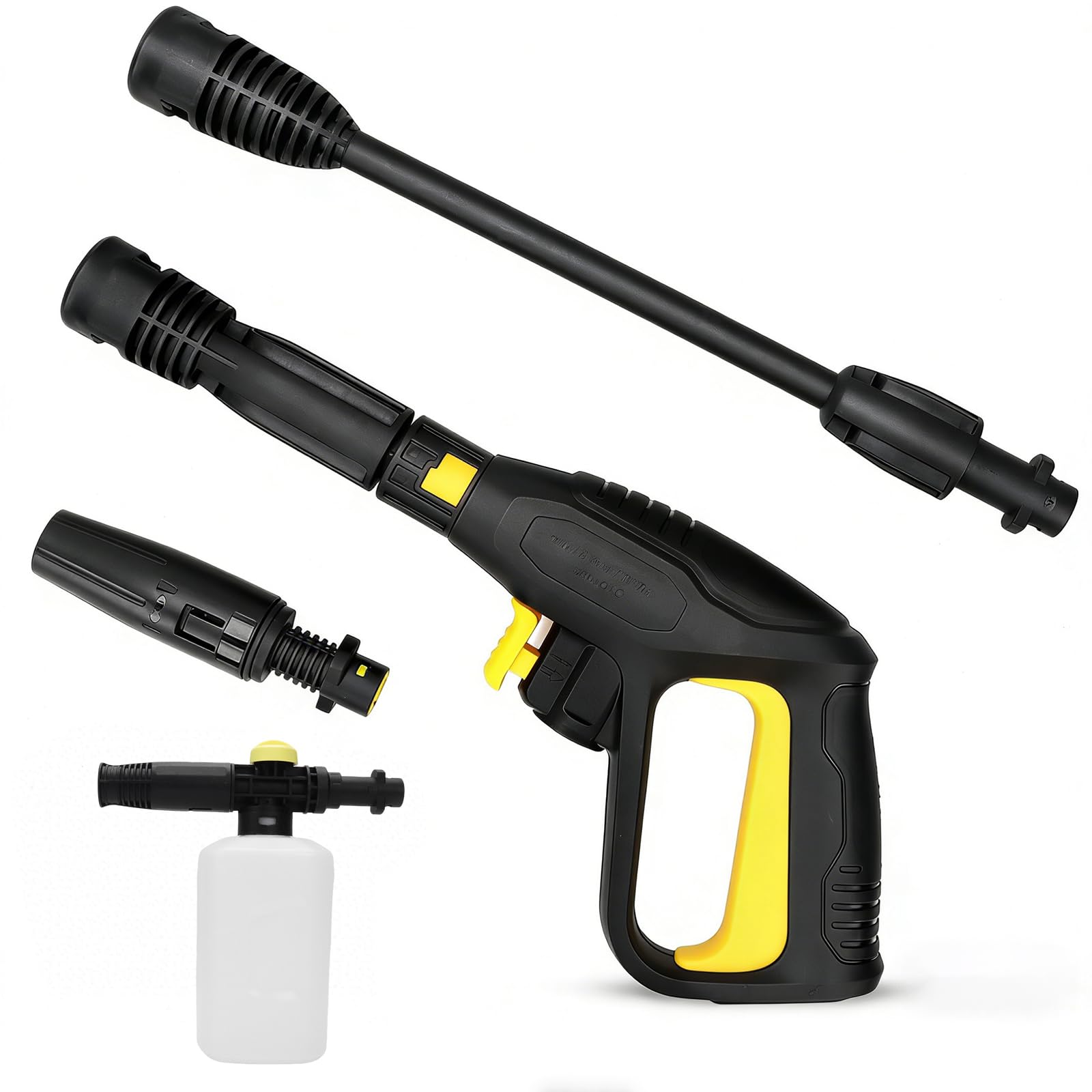 Pistola de repuesto para limpiadora de alta presión Karcher K2 K3 K4 K5 K6 K7 de repuesto para hidrolimpiadora de alta presión con lanza, botella de pistola de pistola de espuma de 750 ml, boquilla de