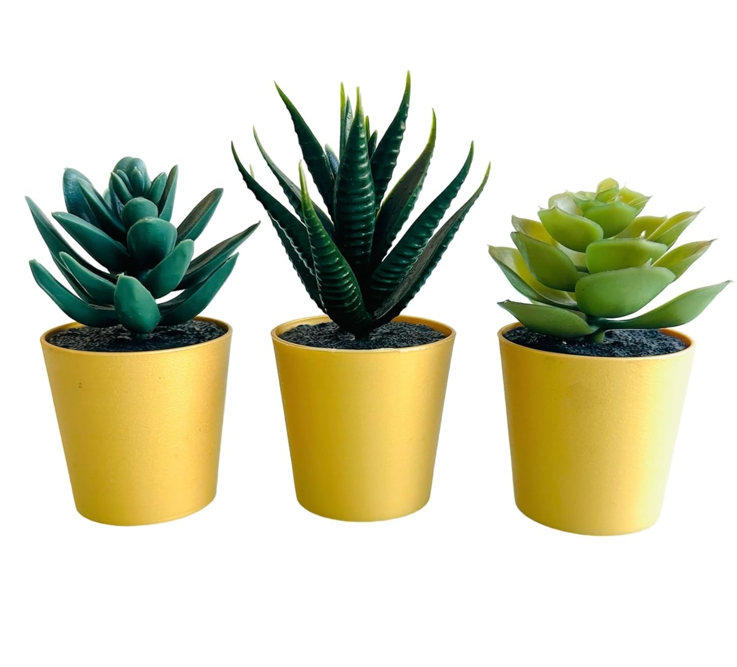 PAPERI Artificial Succulent Plants for Home Décor – Indoor Fake Succulent Plant Flowers With Pot, Bathroom Decorations Items, Small Plastic Trees, Decoration Flower For Living Room Table & Office Desk