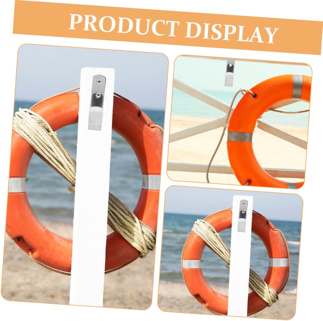 2pcs Life Hanger Rack for Boats and Pools Dock Hooks for Easy Installation and Use for Garage Storage and Organization