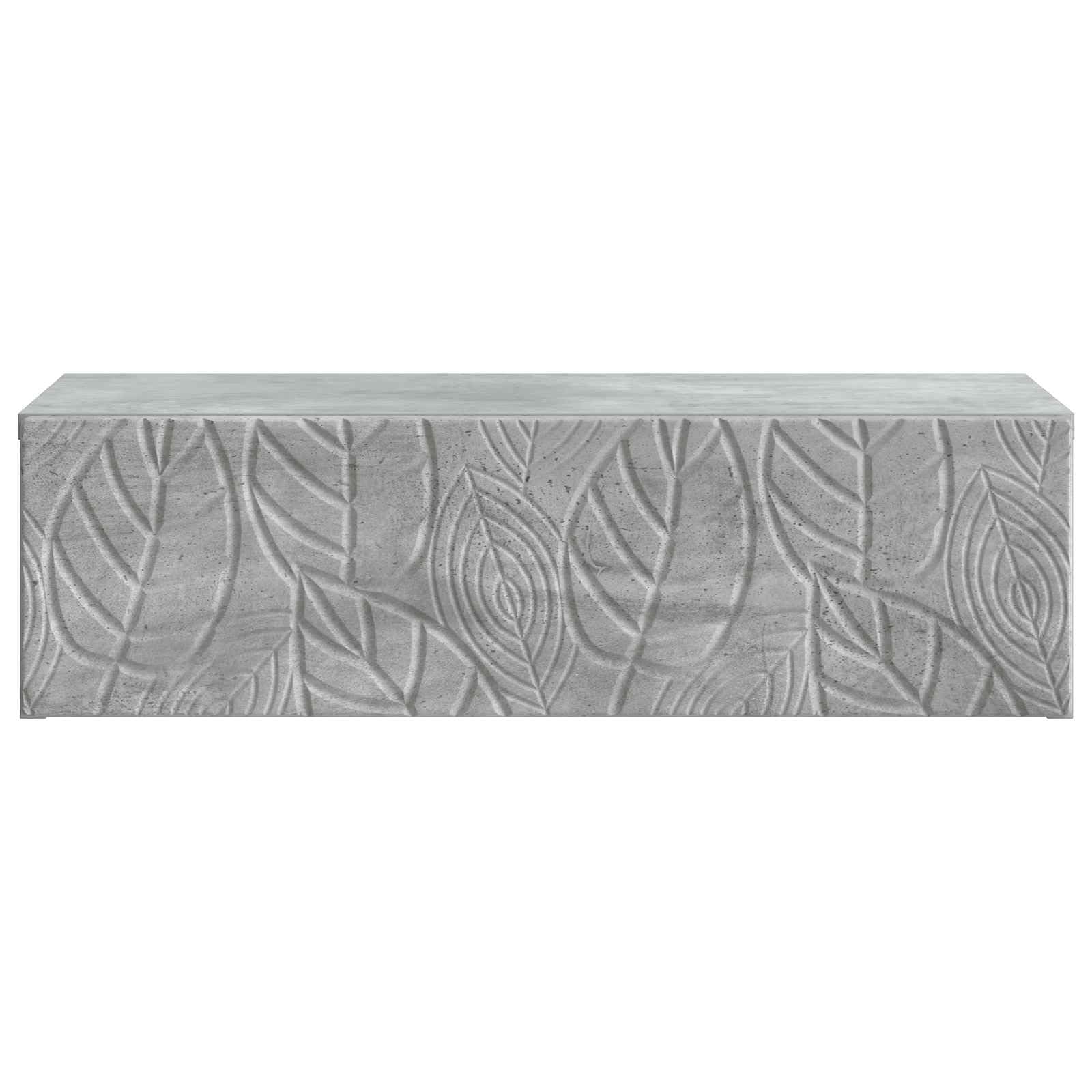 Tavolino da parete grigio cemento in legno 87,5 x 34,5 x 17 cm con cassetto, spazio e design salvaspazio per soggiorno, corridoio, ufficio e conservazione versatile