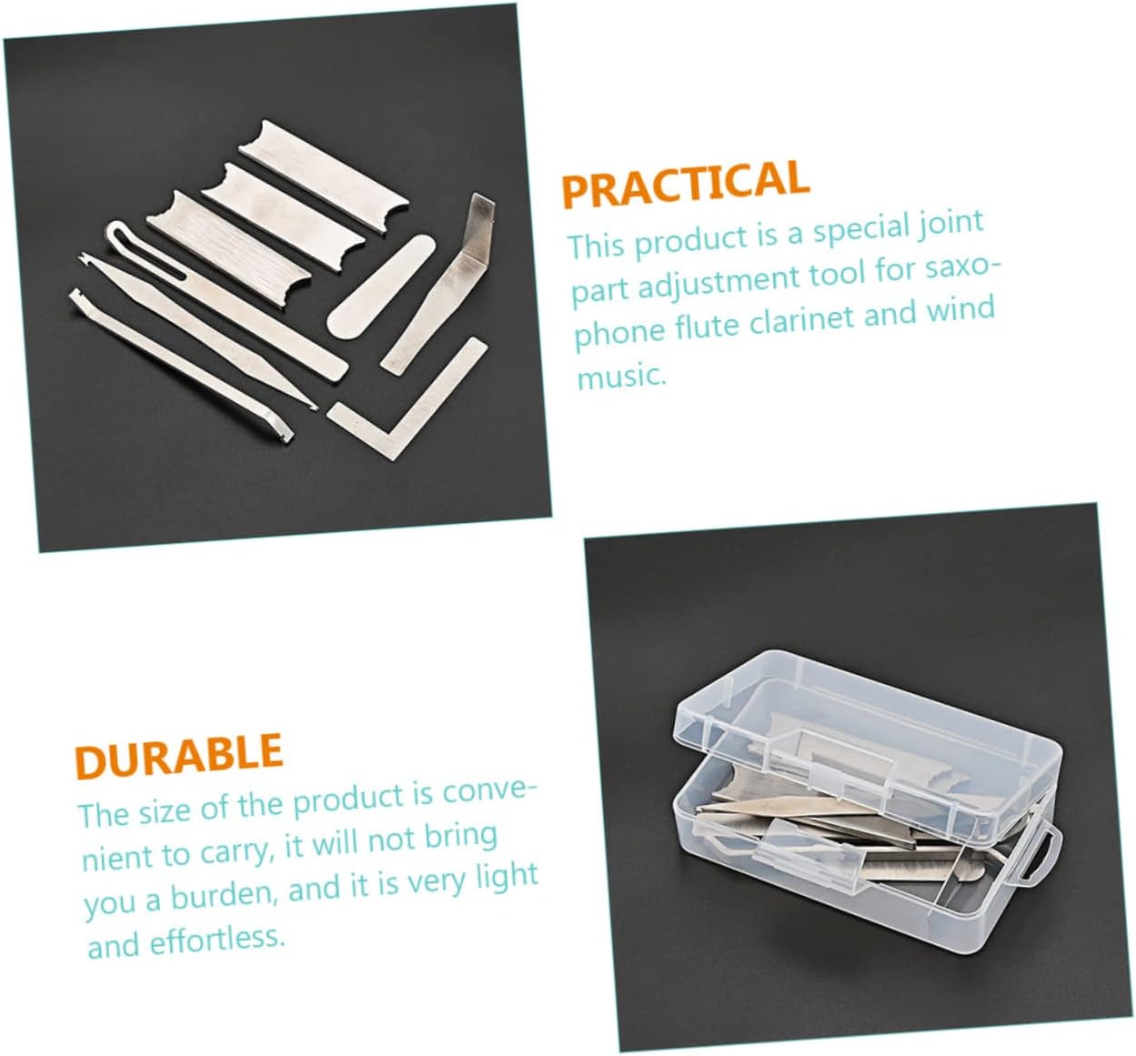 Toyvian Wind Instrument Repair Tool Kit Durable Clarinet Maintenance Compact and Portable Woodwind Instrument Repair Tools Wear-resistant Accessories for Musicians