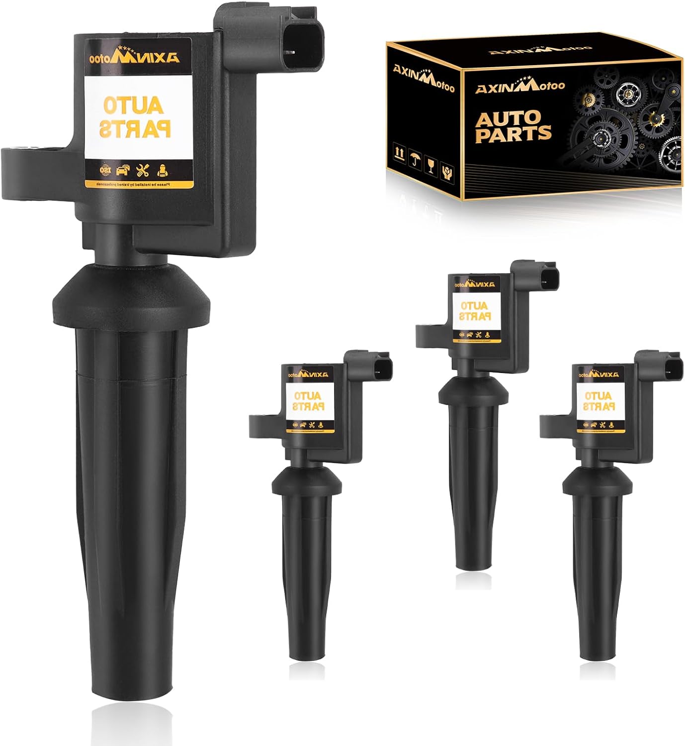 4PCS Ignition Coil Pack FD505 Replacement for Mazda 3 2.0L Tribute 2004 2005, for Mercury Mariner 2005 2006 2007 2008, for Ford Focus 2003-2007 L4 2.3L E417 F584