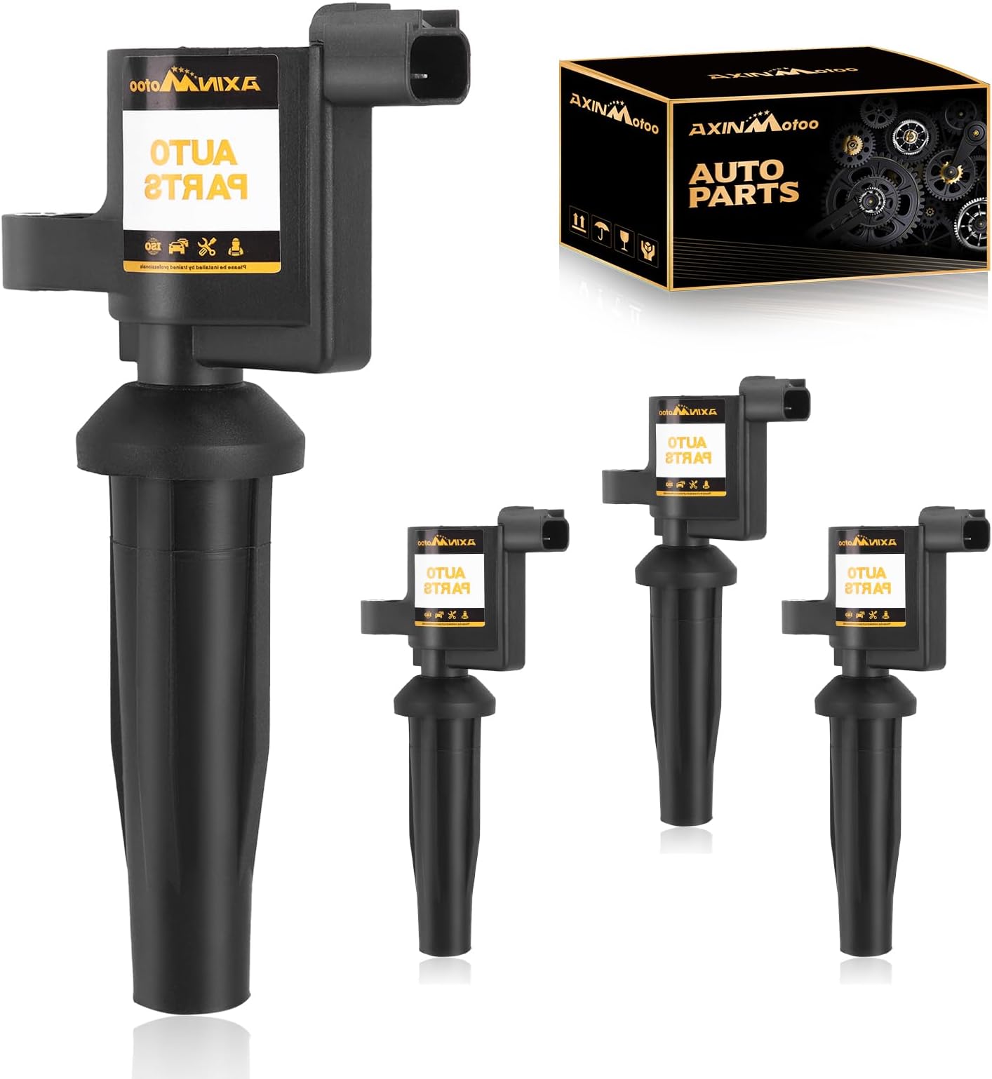 AXINMOTOO 4PCS FD505 Ignition Coils Pack Replacement for Ford Escape Focus Fusion ransit Connect Mercury Mariner 2.0L 2.3L 2.5L L4