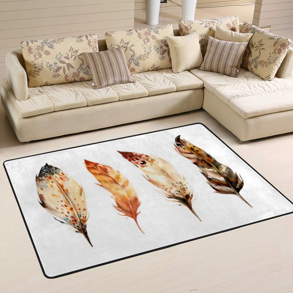 Tapis aquarelle en polaire corail CHEHONG 150x100cm pour salon
