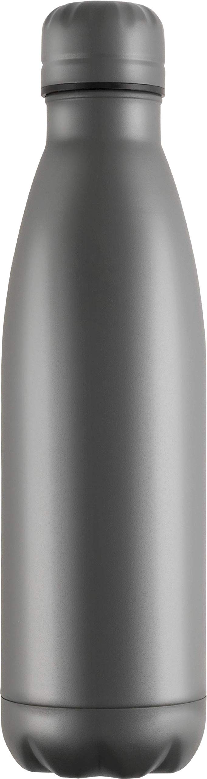 Mood® - Vacuum Bottle, Insulated Bottle, Stainless Steel Bottle with Powder Coating, Dark Grey, 500ml