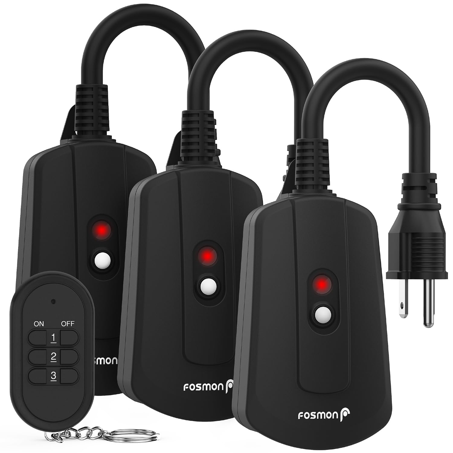 Fosmon Remote Control Outlet for Outdoor, Waterproof Wireless Light Switch