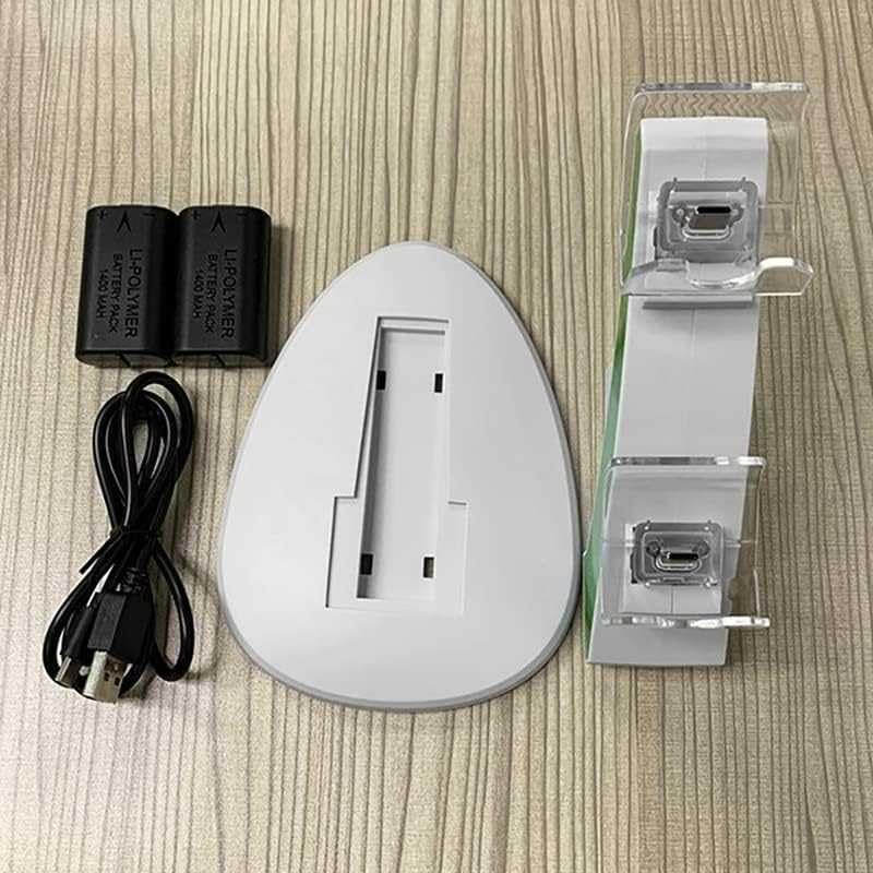 Base de carga de controlador dual: soporte de carga rápida para configuración de juegos, organiza y enciende tus mandos