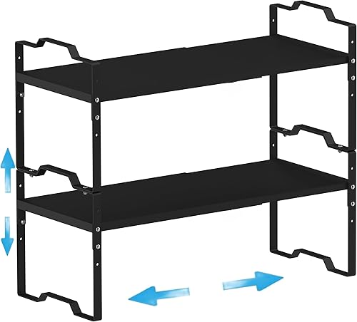 Miniatura 1 de Estante expandible para especias, estante de almacenamiento apilable para organizador de gabinete de cocina, mostrador, cosméticos, armario,