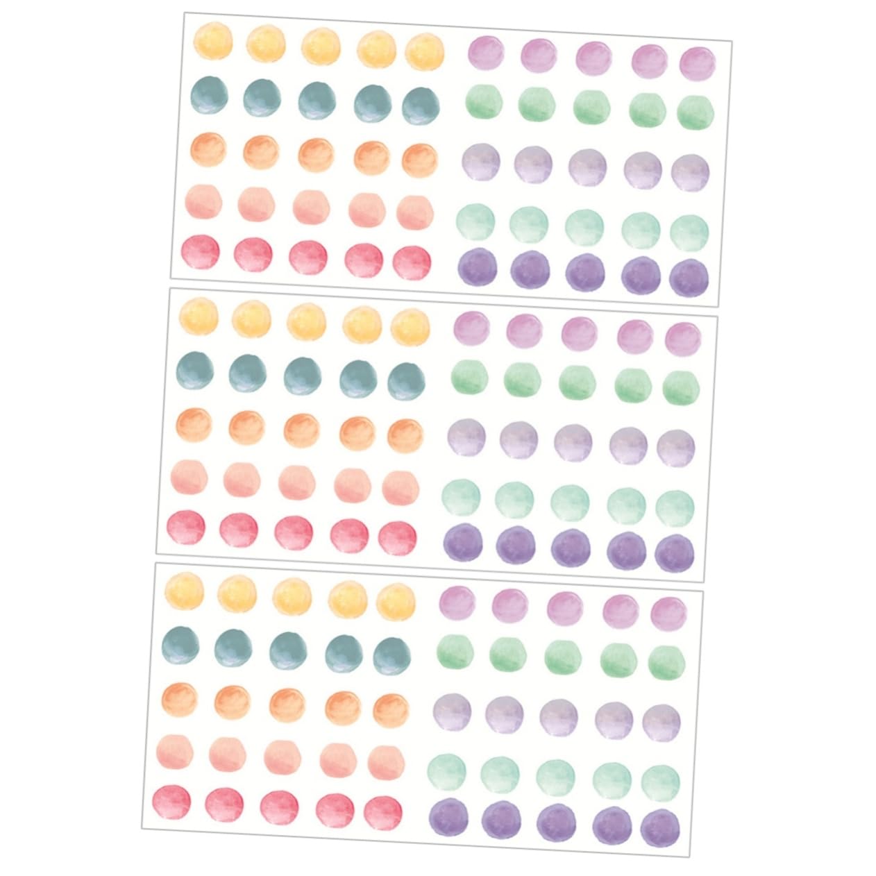 3fogli Adesivi Murali Colorati Pois Per Decorazioni Camera Dei Facili Da Applicare Design Perfetti Per Stanza Gioco