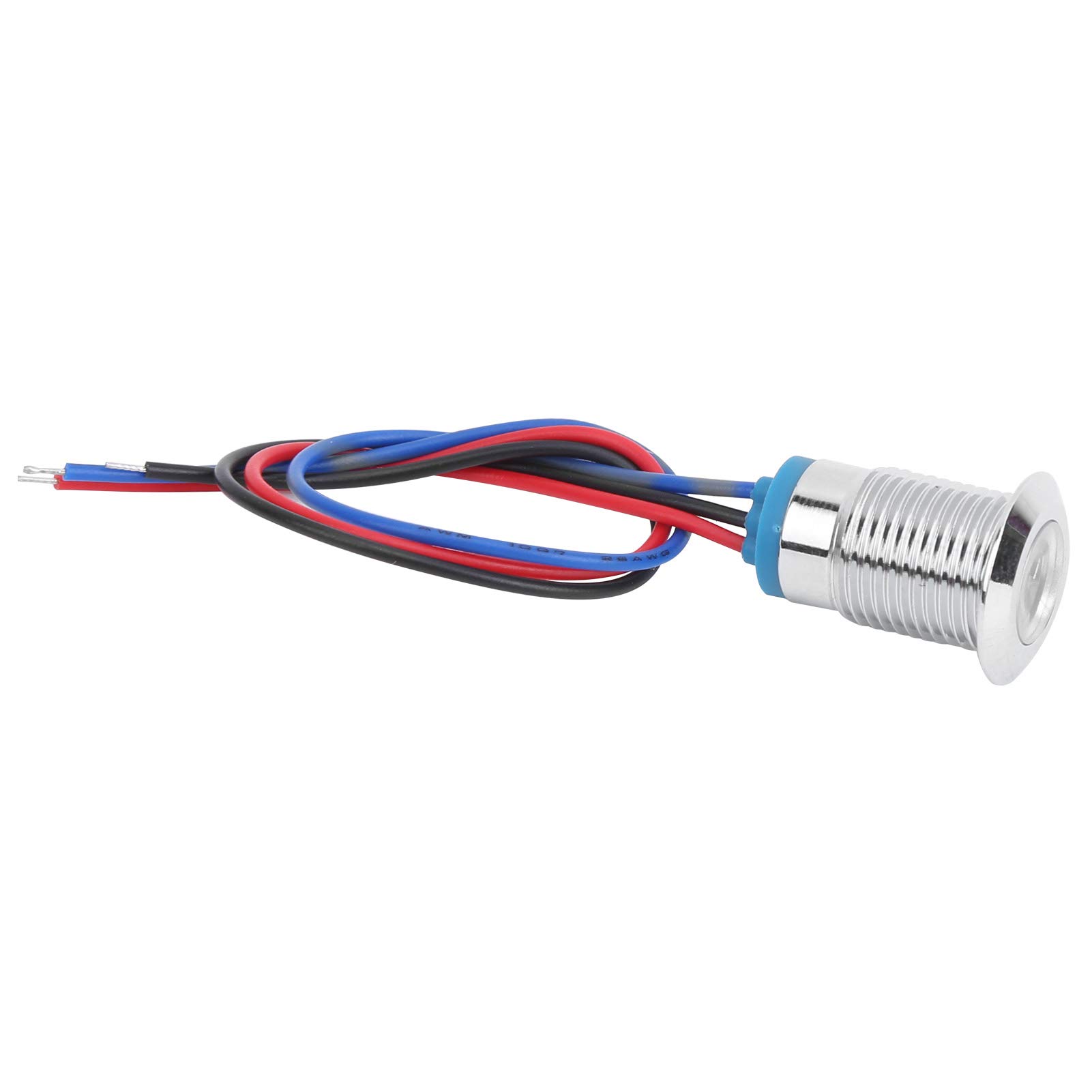 4x LED Rondes Pré-câblées Bicolores Rouge/Vert 12 Mm – 12-24V, Étanchéité IP67, Anode Commune – Idéales Pour Tableau De Bord, Custom PC & Signalisation