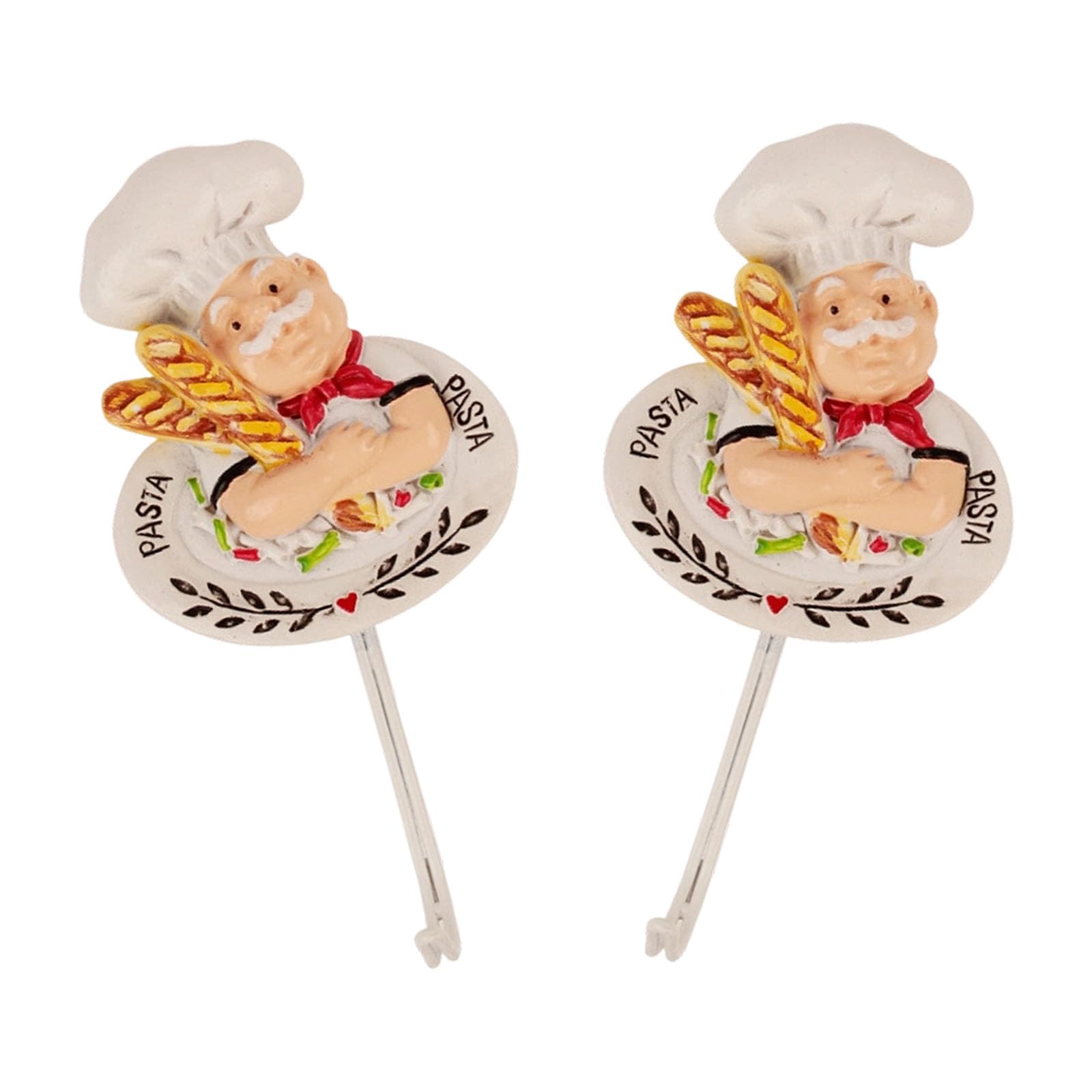 Osniyaw D Cartoon Chefs Wall Hooks Strong Adhesive Resin Materials Utility Hangers For Kitchen Bathroom Home Ecoration Enial Rill Cartoon Cook Hook