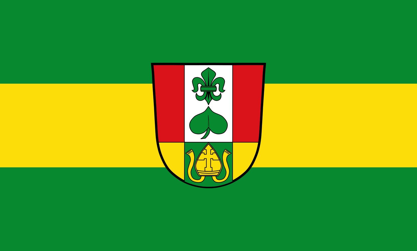 Drapeau Large Pleiskirchen | Format Paysage de 1.35m²