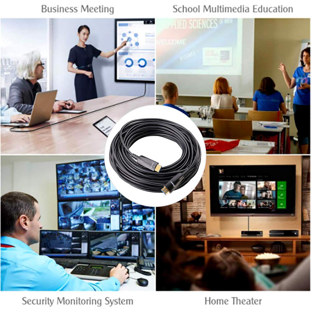 Amazon | DTECH 光ファイバーHDMIケーブル 100m 4K 30Hz 1080p 60Hz