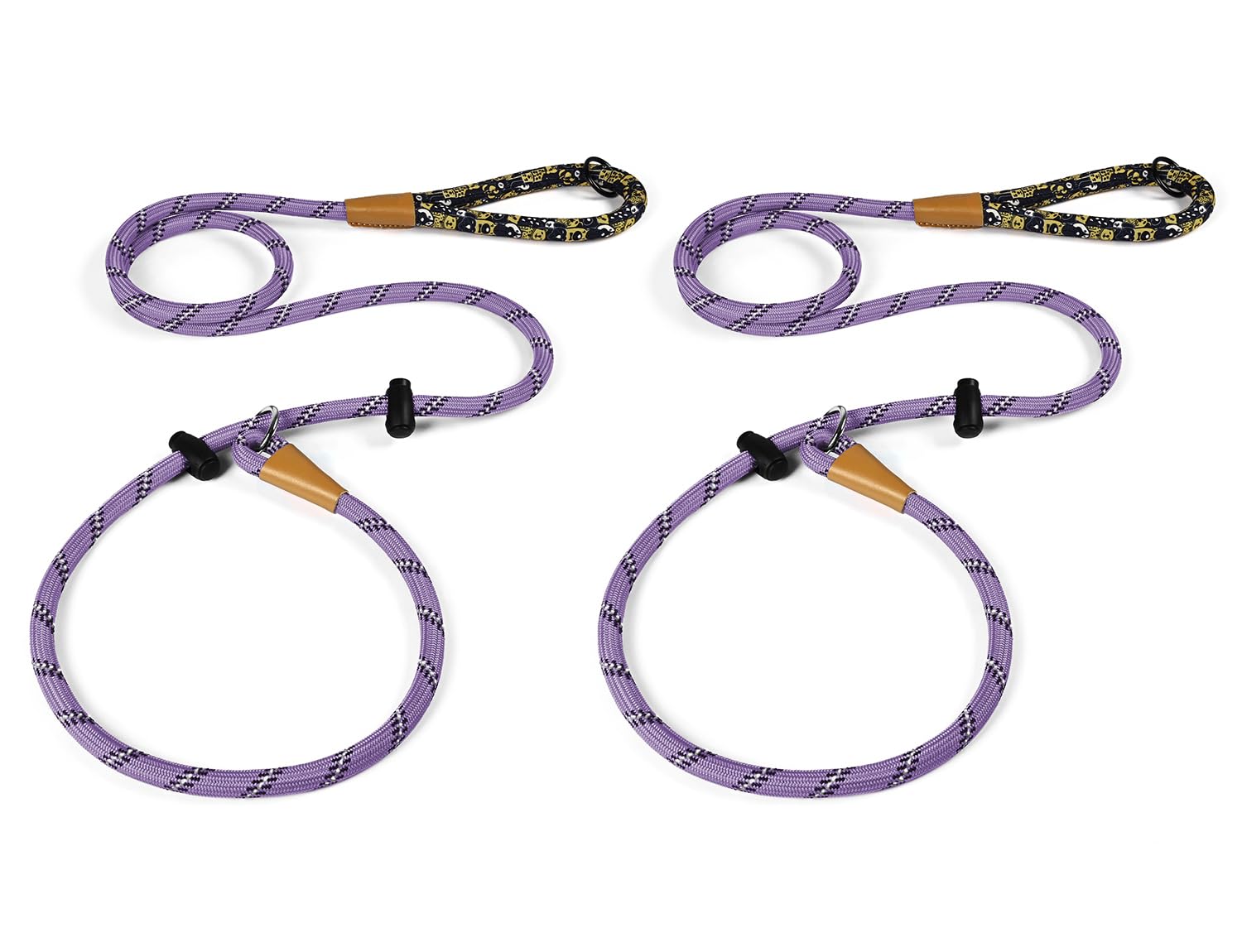 lynxking Slip Lead Dog Leash Reflective, Heavy Duty Comfortable Strong Rope for Large Medium Small Dogs No Pull Pet Training (Light Purple, 2PCS Large
