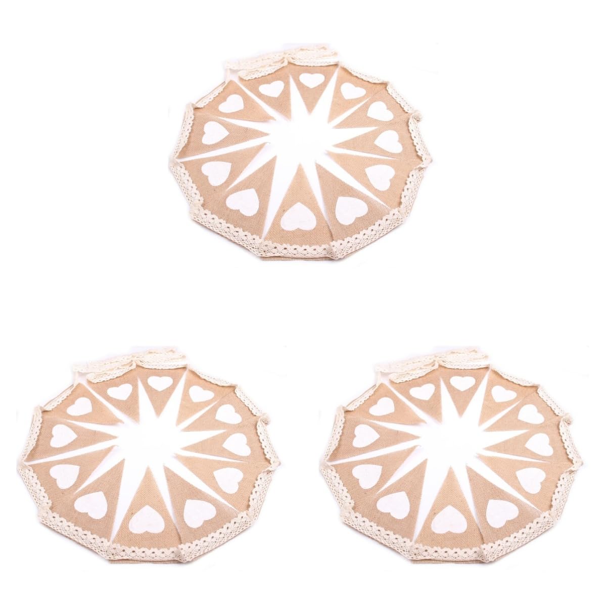 Cabilock 3 Banderines De Arpillera Vintage De 3 X 12 Pulgadas 12 Banderines Decoración De Boda Banderines Rústicos Para Celebraciones.