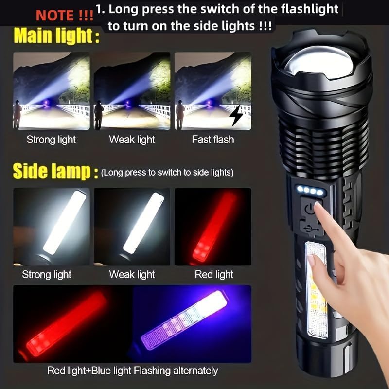 POCKETMAN LED Flashlights High Lumens for Camping Hiking - Image 2