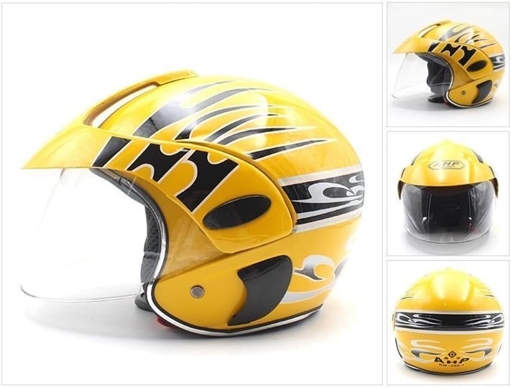 Kids Motorcycle Cartoon Half Helmet, 3/4 Open Face Children's-Helmet DOT Approved Youth Boys & Girls Cool Go-Kart ATV Street Bike Helmets, Electric Moped Scooter Dirt-Bike Helmet