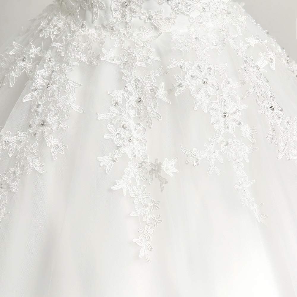 Vestidos Elegantes para Fiestas de Bodas de la Serie a de Encaje, TAIGUHUI, Blanco, 6