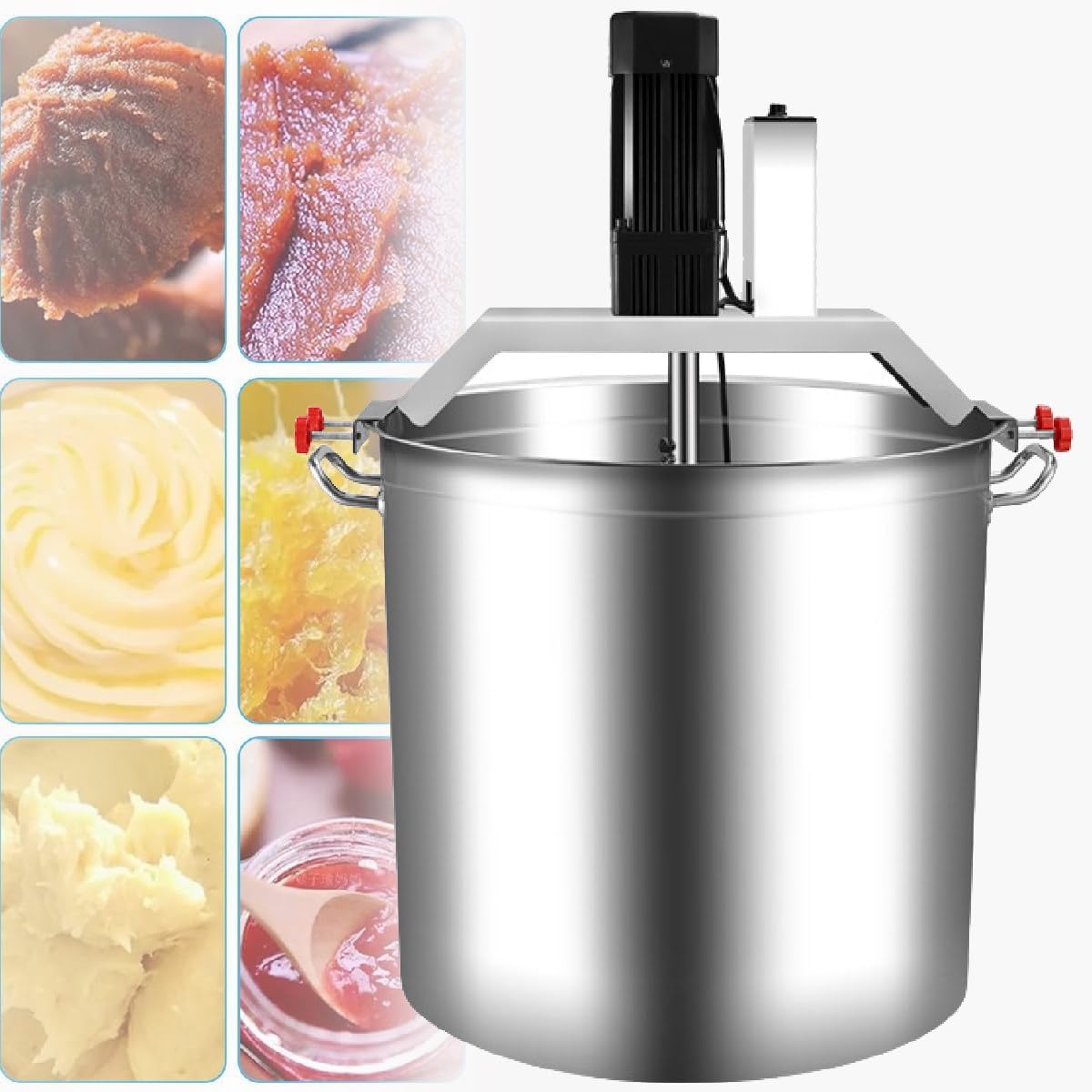 Commercial Electric Food Stirrer Pot, Automatic Food Mixer Pot Stirrer Mixer, Kitchen Food Stand Mixer for Tomato Ketchup