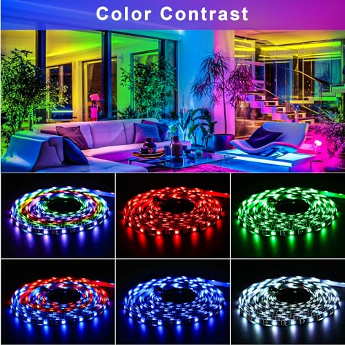 Image of WS2812B IC RGB 5050SMD Individually Addressable LED Strip Light 150LEDs 16.4FT 30LEDs /M Flexible Black FPCB Light, Full Color LED IP65 DC5V (Power Supply&Controller Not Included)
