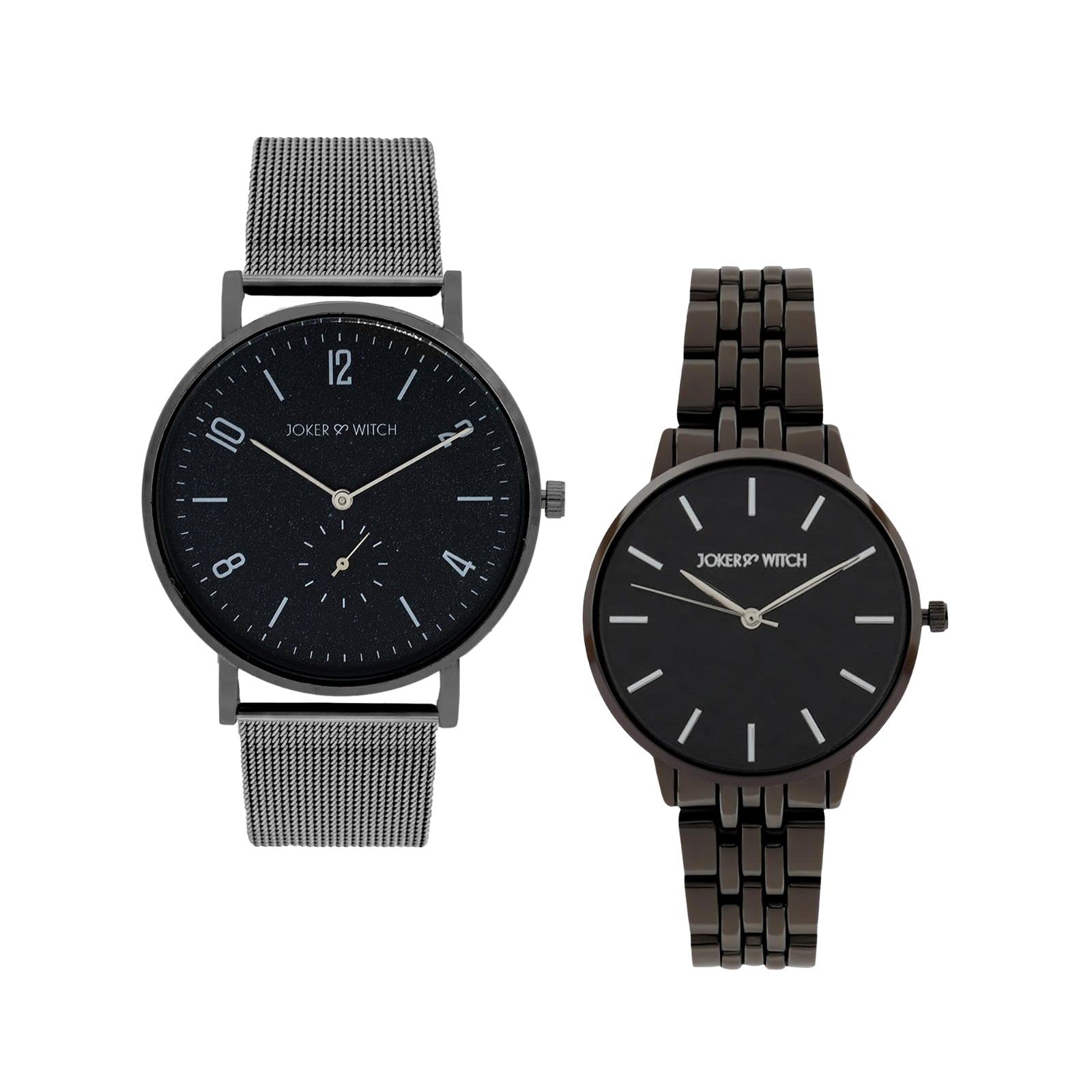 Joker & Witch Alloy_Steel Kirk & Spock Couple Analogue Watches, Black Dial, Grey Band (B0BVB65KQV) Amazon Price History, Amazon Price Tracker