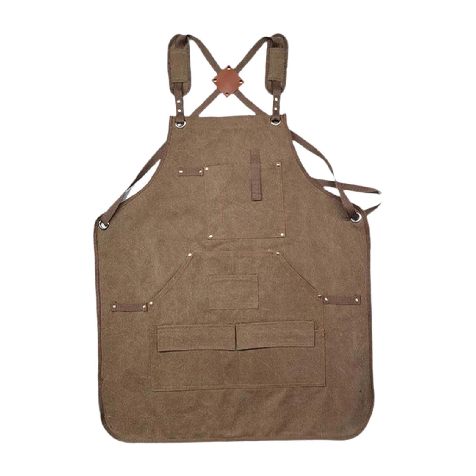 Woodworking Shop Apron Gardening Apron for Technicians Men Women Blacksmiths Brown-image-42
