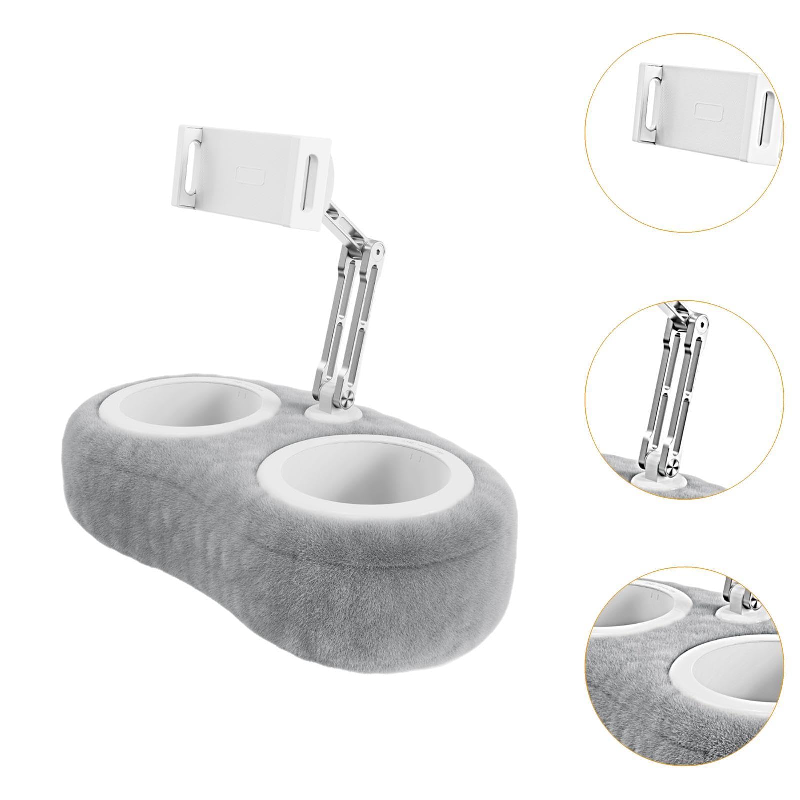 Milageto Soporte para Tableta Cojín Flexible con Ángulo Ajustable Y Brazos Articulados Multifunción Compatible con Smartphone Adecuado para Hogar Y Estudio, Gris Claro