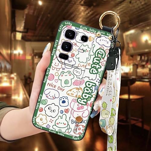 Phone Case Compatible with infinix Note50 Pro+/X6856, Cute Dirt-resistant Durable Kickstand Anti-knock Lanyard Shockproof Ring W