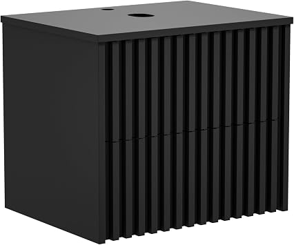 UEV Bathroom Vanity Unit for Guest Toilet Small 24 Black