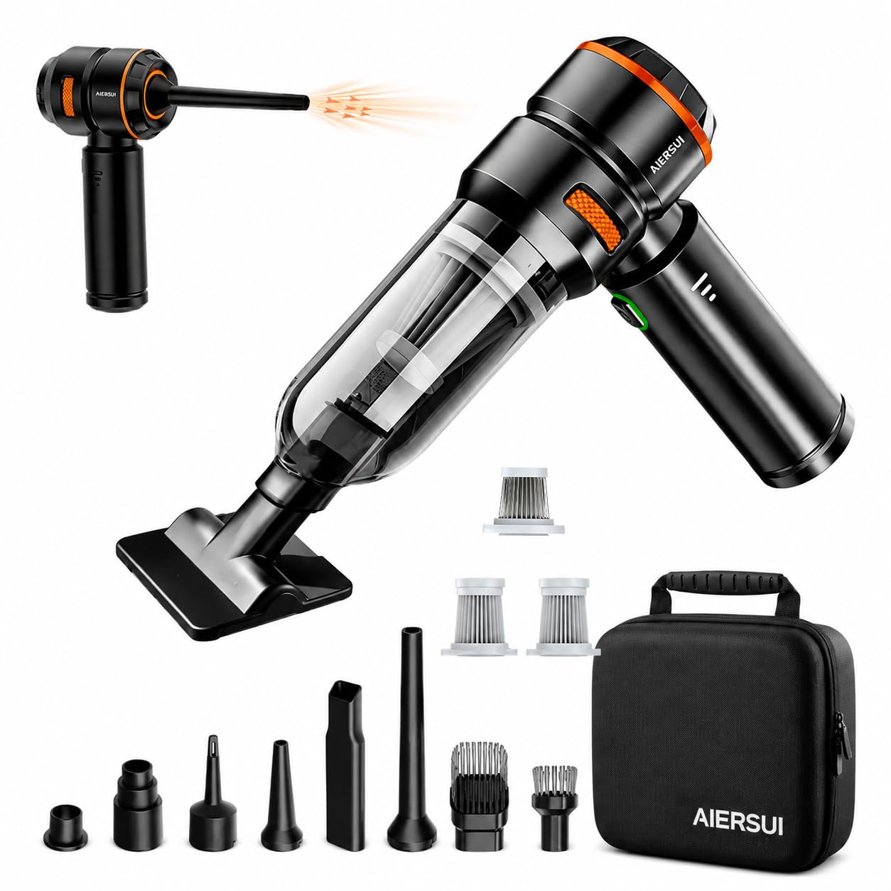 Cordless Handheld Vacuum Cleaner - 3-in-1 Blower and Inflator, Portable Vacuum, 16000Pa Powerful Suction, Ideal for Cars, Homes, Vacuum Sealer Bags, and Outdoor Use, Birthday-image-17