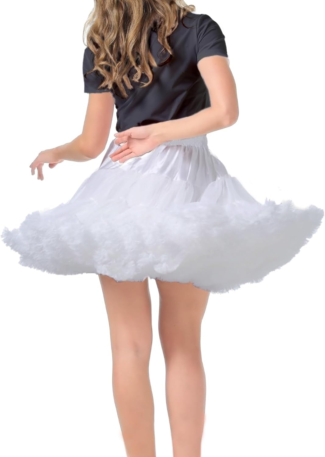 *daisysboutique* Women's High Wasit Petticoat Skirts Mesh Tulle Underskirt Ballet Tutu Crinoline Elastic Fluffy Rockabilly - Image 6