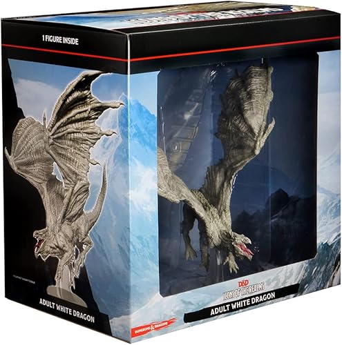 Vista 4 de WizKids D&D Icons of the Realms: Figura premium de dragón blanco adulto