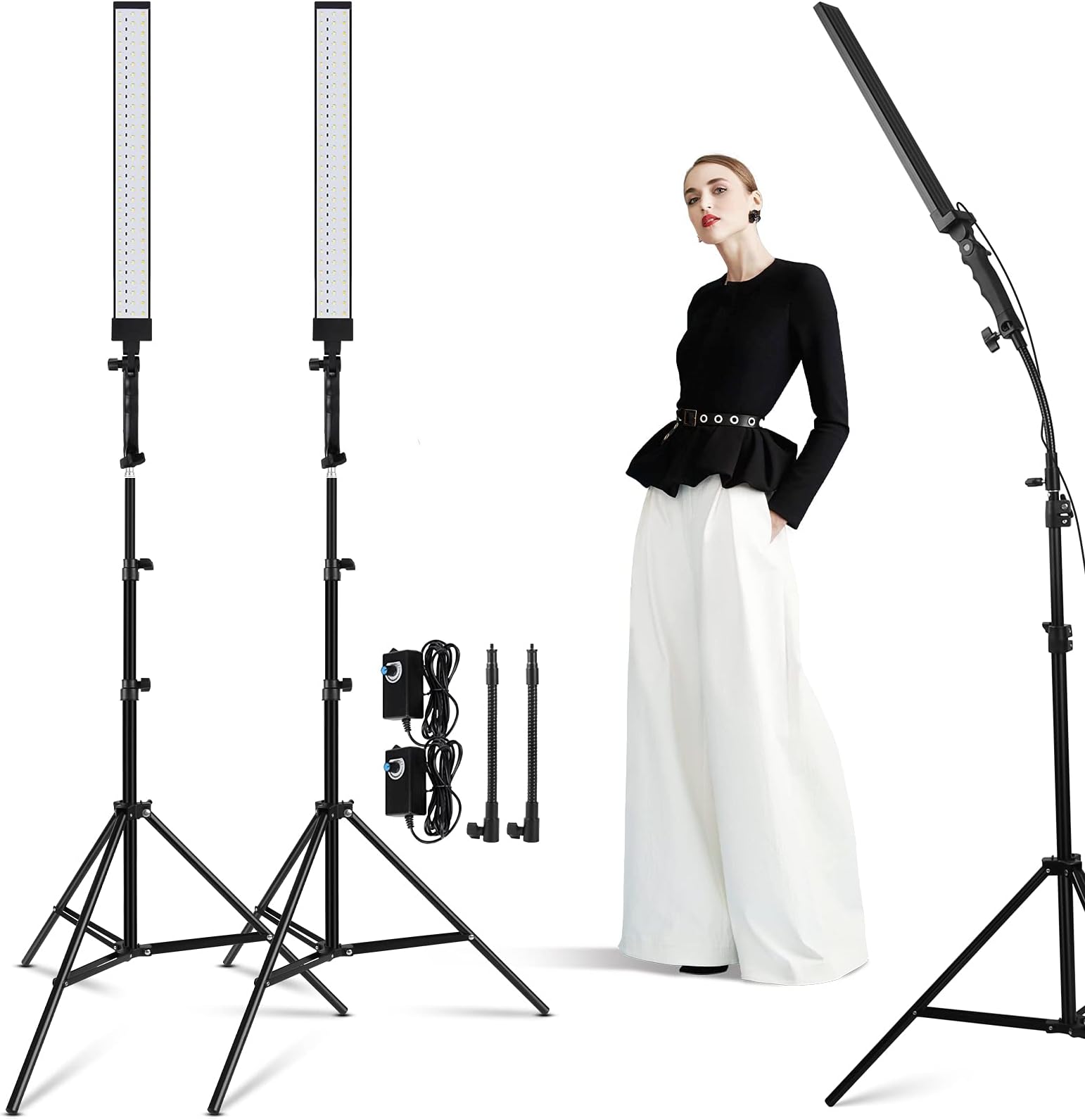 LED Video Light, Foccalli Dimmable Photography Studio Lighting Kit with