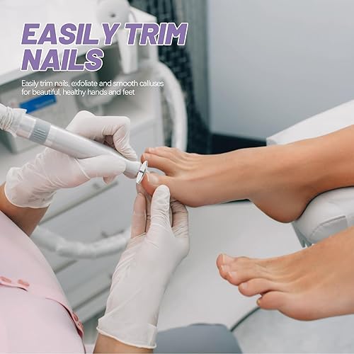 Miniatura 4 de Juego de manicura profesional para manicura y pedicura, 60 Uds., lima de pie, papel de lija de repuesto, disco de lija, discos de arena eléctricos,