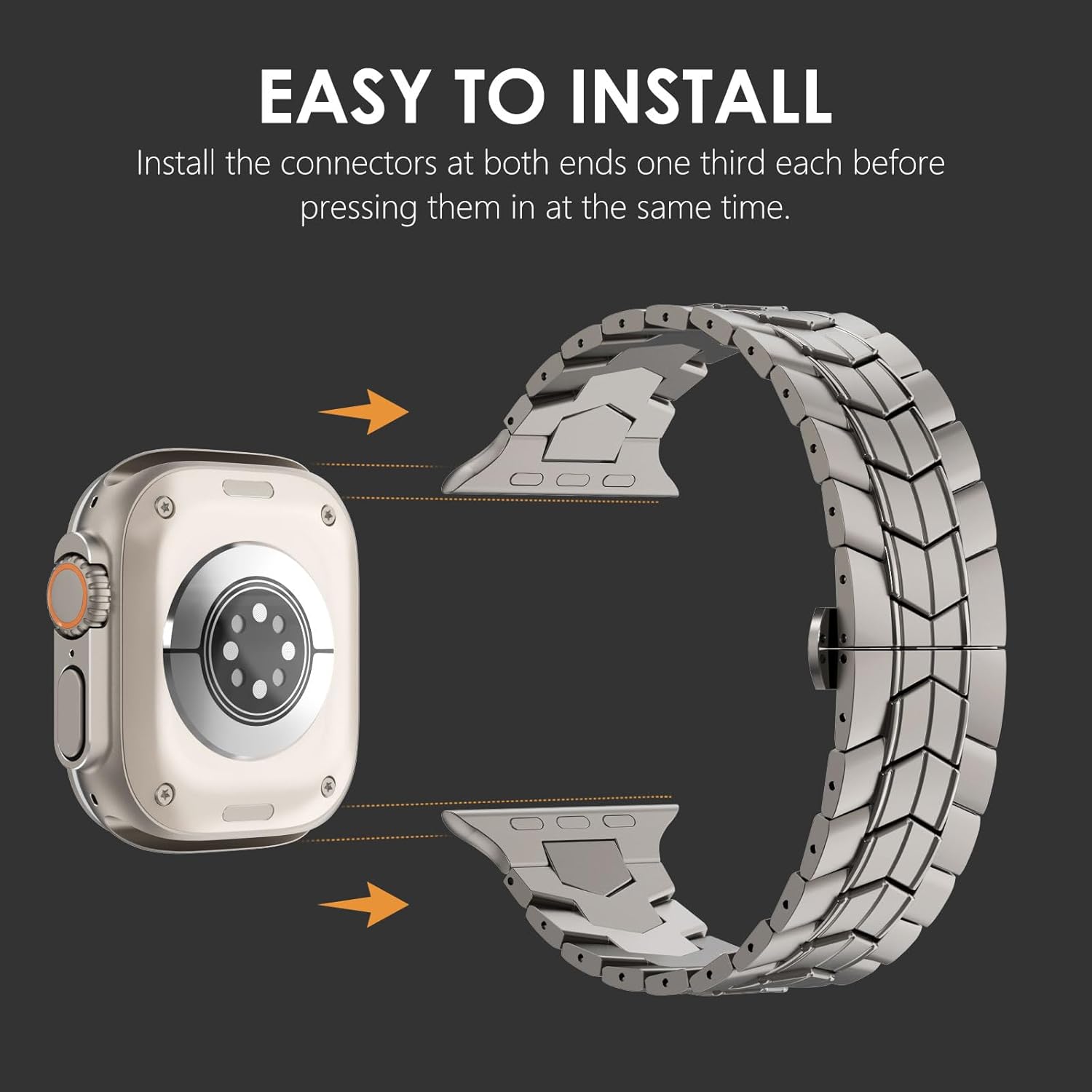 NewWays Grade 2 Titanium Band Compatible with Apple Watch Band - Image 3